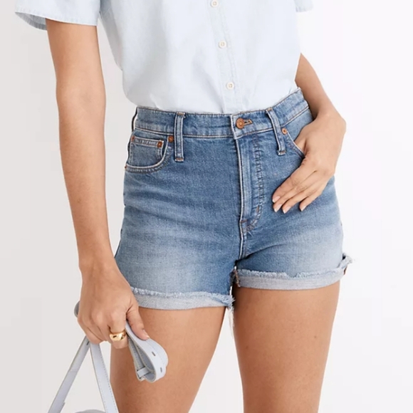 Madewell High Rise Denim Shorts - Picture 1 of 8